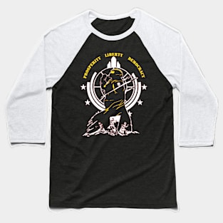 Helldivers Prosperity, Liberty, Democracy Baseball T-Shirt